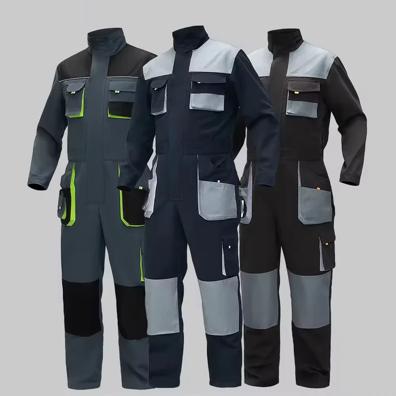 Factory Supply Workwear Jacket Pants Set Multi Pockets Breathable Durable Construction Worker Safety Uniform