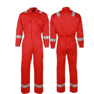 Factory Support Red EN 11612 Boiler Suit Mining FR Clothing Flame Resistant Anti Fire Industrial Clothing