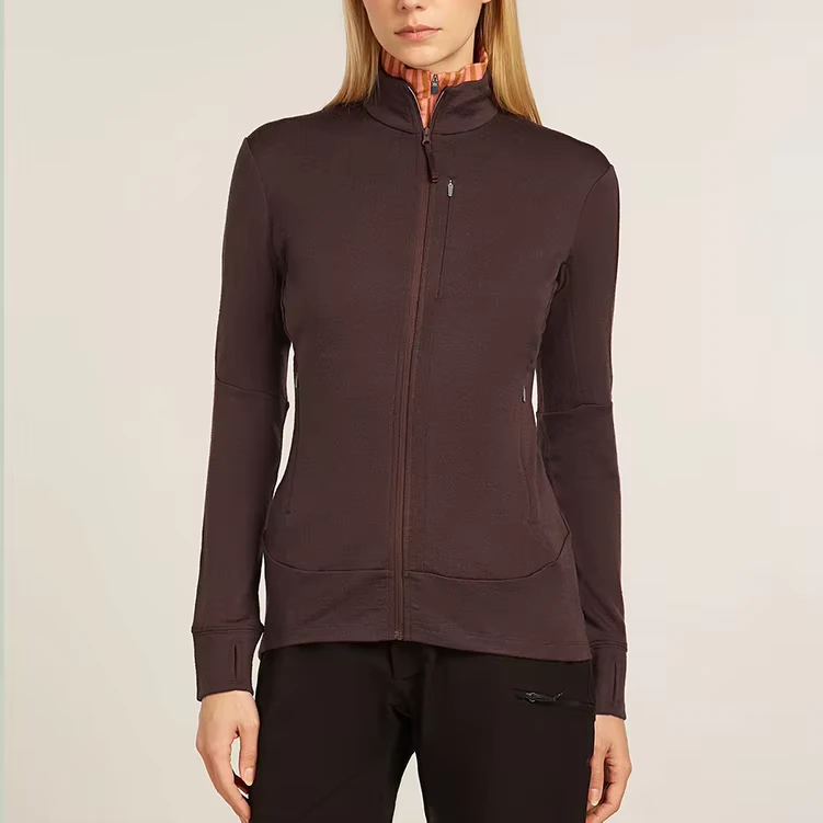 Factory-Womens-Custom-Slim-Fit-Zip-Up-Jacket-Tailored-Stand-Collar-Zipper-Sweatshirt-for-Casual-Athletic-Wear
