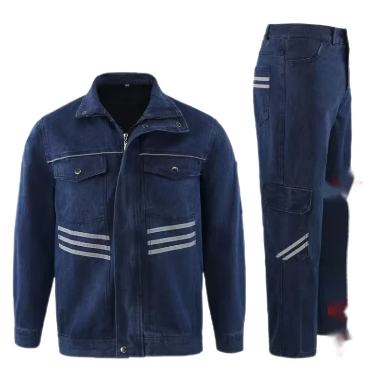 Factory-Workshop-FR-Denim-Welding-Work-Suit-Flame-Resistant-Wear-Resistant-Anti-Scalding-Jacket-Pants-Sets