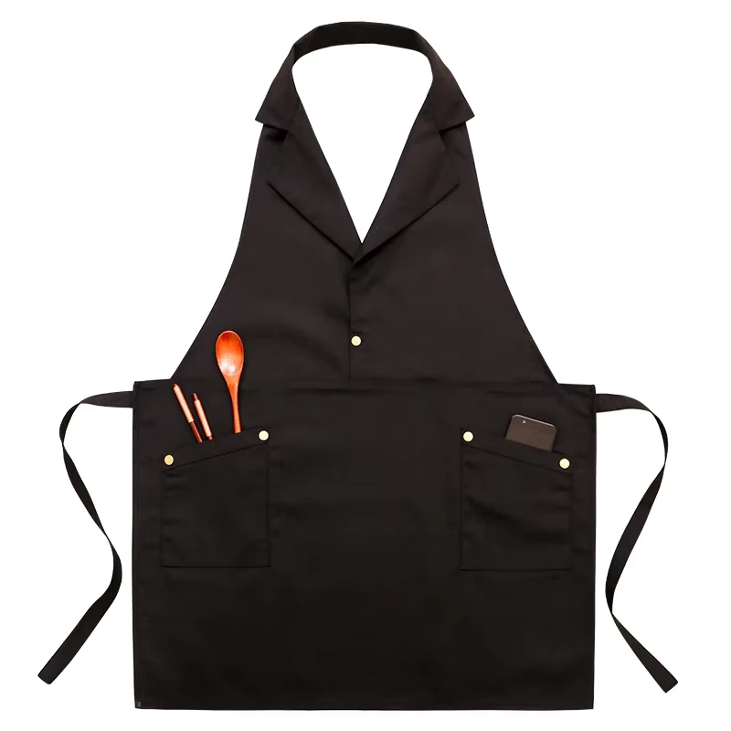Fashion Cotton Bib Aprons for Women and Men for Chef's Uniform in Restaurant Bar Shop Cafe Beauty Nails Studios