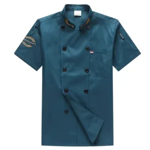 Fashion Kitchen Chef Uniform for Man Custom Logo Workwear Cook Shirts for Restaurant Hotel Studio Cafe Barber Shop