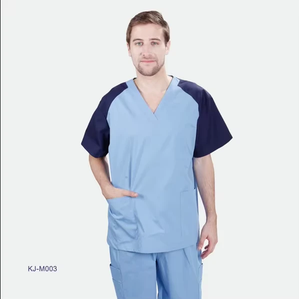 Fashionable Designer Custom Short Sleeve Unisex Hospital Nurse Uniform Medical Scrubs Comfortable Twill Scrub Set