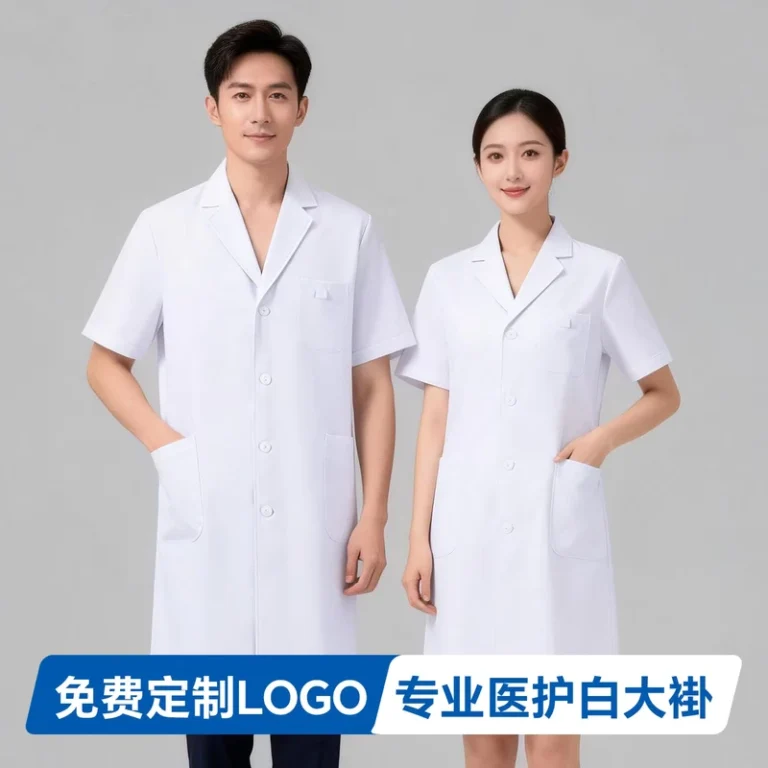 Fashionable-Woven-Unisex-Nursing-Uniforms-Scrubs-Hospital-Short-Sleeve-High-Quality-Comfortable-Medical-Made-China-Fast-Delivery