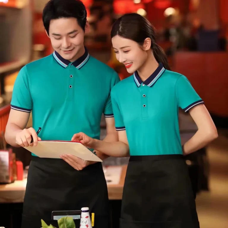 Fast-Food-Delivery-Driver-Moisture-Wicking-Uniforms-Polo-T-Shirt-Courier-Worker-Cloth-Customize-Logo-Uniform-Work-Polo-Shirt