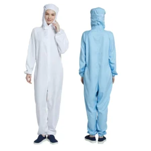 Fast Food Factories 100% Cotton 150g Worker Clothes Uniform Food Processing Industry Jumpsuit with Hood for Food Industries