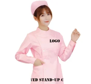 Female Nurse Uniform Breathable Blue Edge Hospital Dress Two Piece Long Sleeved Separate Suit Summer Short Sleeved Dress