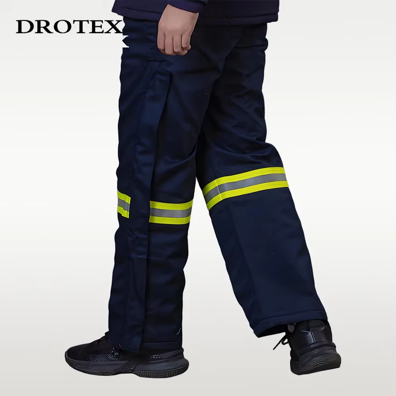Fire Fighting Work Safety Clothing Reflective Winter Thick Brass Zipper Resize FR Clothing Pants