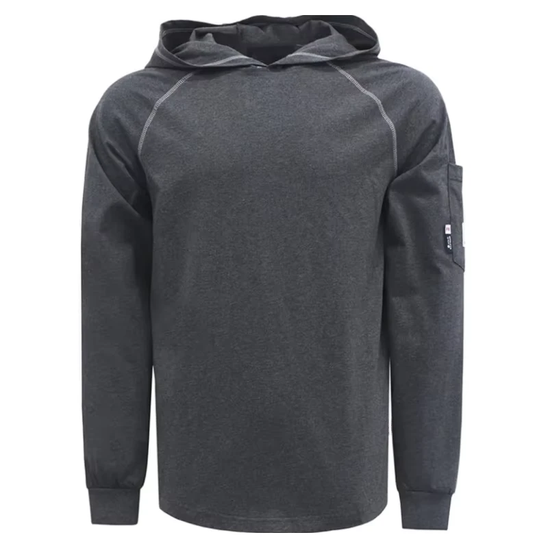 Fire Proof Work Shirts 6OZ Cotton CAT2 NFPA2112 Certified Flame Resistant Hooded Shirts