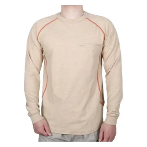 Fire Resistant 6OZ Stretch Fit Melt Pockets for Men CAT2 Flame Proof Pullover Shirts