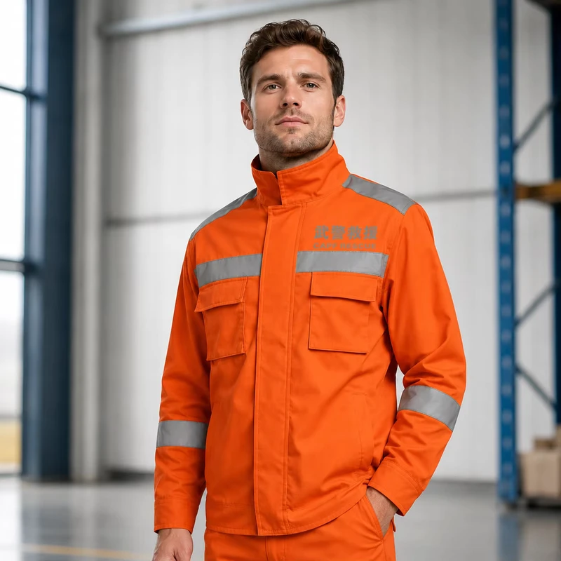 Fire Resistant Anti Static High Visibility Safety Jacket Waterproof Protective Suit for Road Work