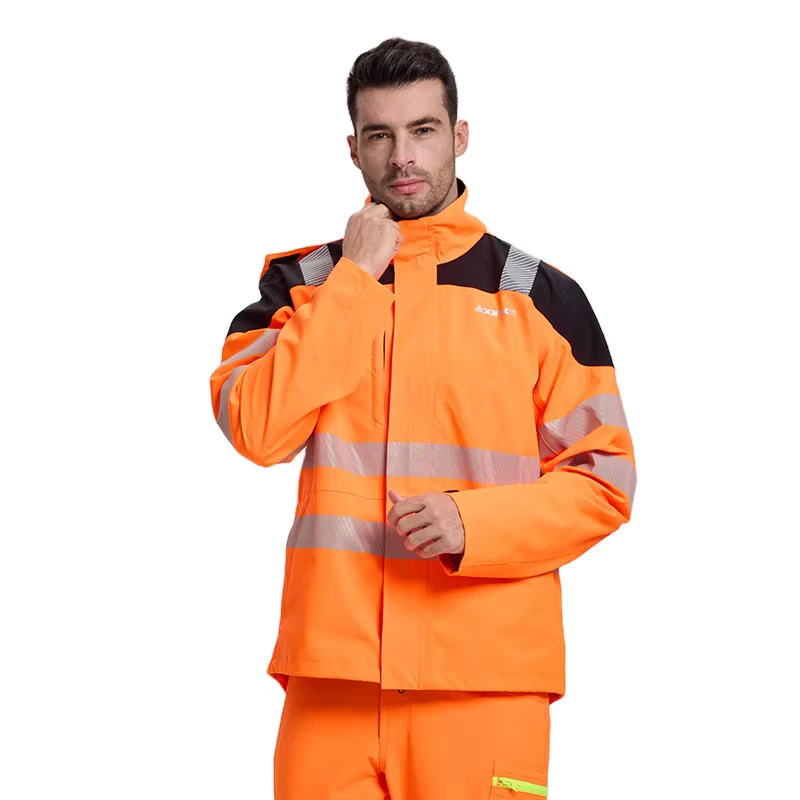 Fire Resistant Waterproof FR High Visibility Clothing Jacket Reflective Safety Clothing Men's Jacket