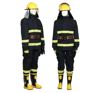 Fire-Resistant Waterproof Navy Blue Firefighter Clothing Aramid Material China Factory Uniforms