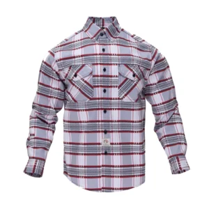 Fire Retardant 6.5OZ Plaid Buttons Closure CAT2 Welding Flame Resistant Shirts