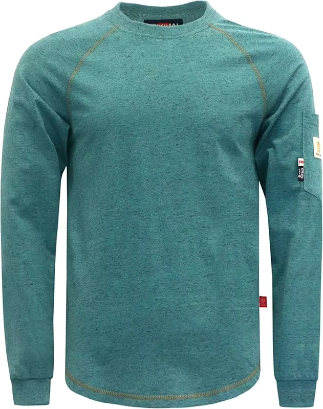 Fire-Retardant-Clothing-Electricians-Welders-Wear-FRC-T-Shirt-Flame-Resistant-Long-Sleeve-FR-Knit-Shirt