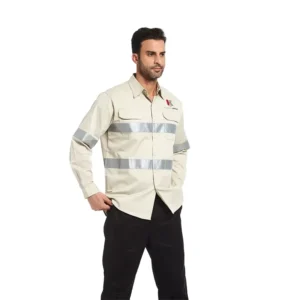 Fire Retardant Industrial FRC Shirt Hi Vis Reflective Construction Wear Safety Workwear Shirt Welding Work FR Clothing