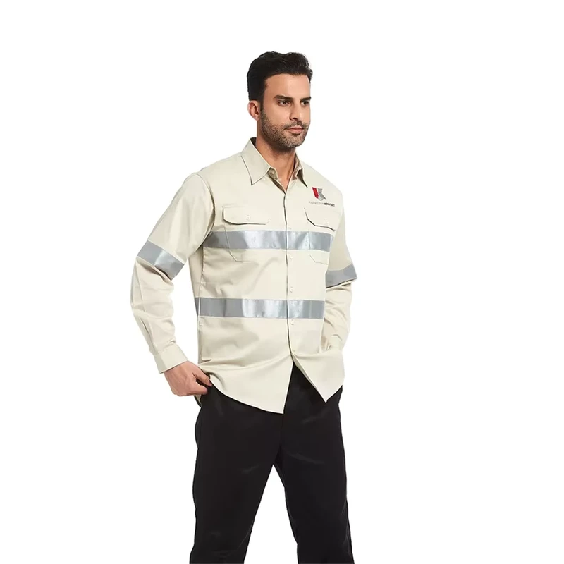 Fire Retardant Industrial FRC Shirt Hi Vis Reflective Construction Wear Safety Workwear Shirt Welding Work FR Clothing
