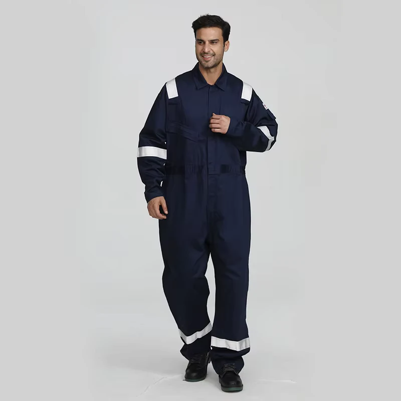 Fire Retardant Uniforms Petroleum Construction Metallurgy And Steel Fireproof Reflective Coverall Boiler Work Coverall