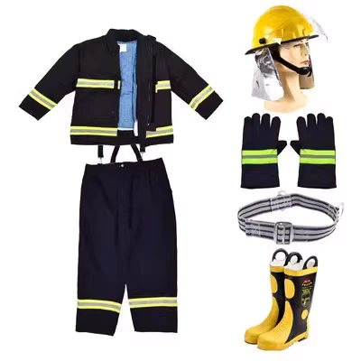 Firefighter-Emergency-Rescue-Uniform-with-Boots-and-Helmet