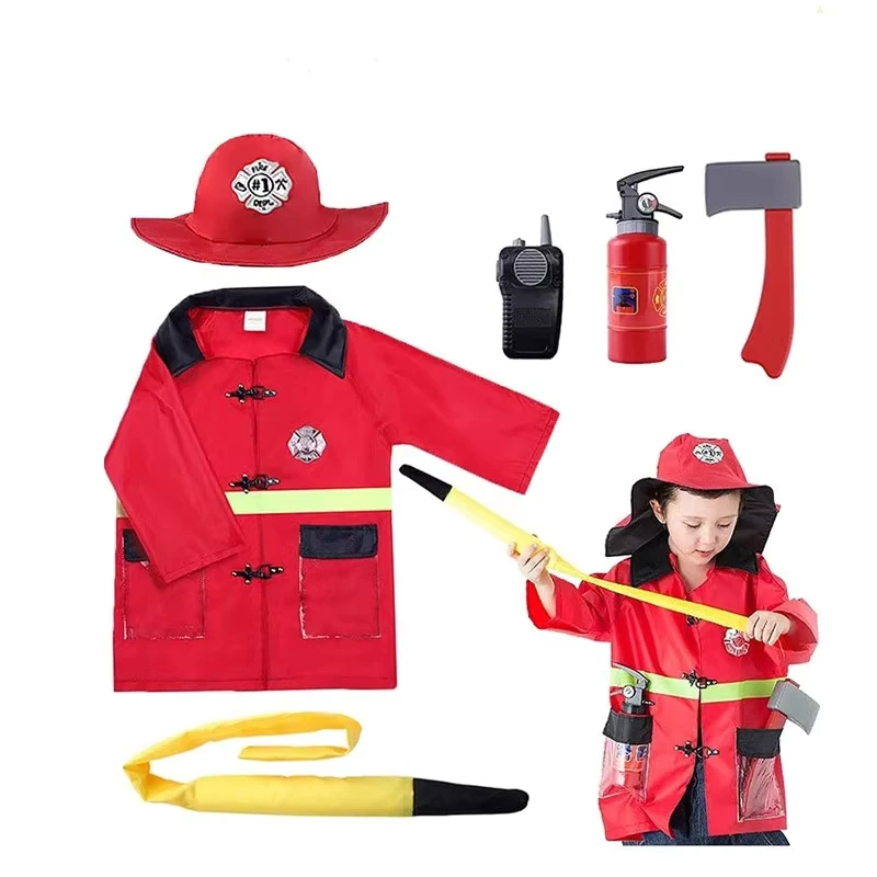 Fireman Costume for Kids with Fireman Toy Accessories