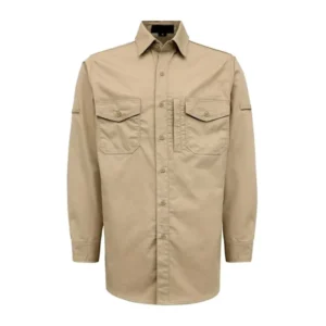 Fireproof Arc Flash Safety CAT2 Solid Color 100% Cotton 6OZ Welding Flame Retardant Fireproof Clothing Protective Work Shirts
