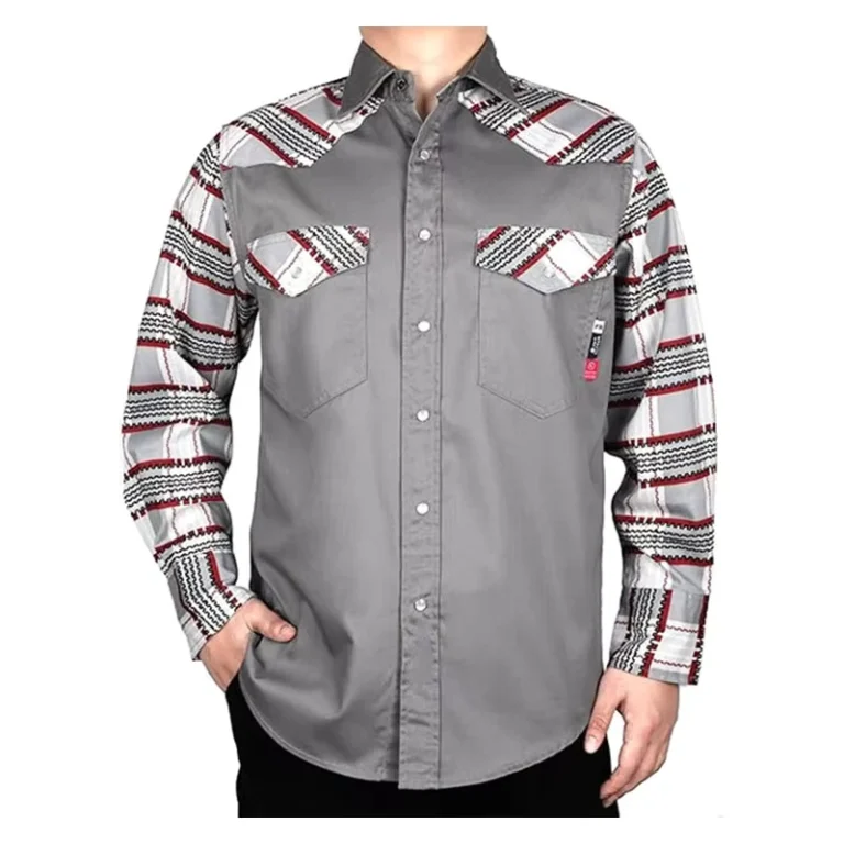 Fireproof-Safety-Flame-Resistant-Clothing-Two-Tone-Solid-Printed-Snap-Closure-FRC-Shirt-6