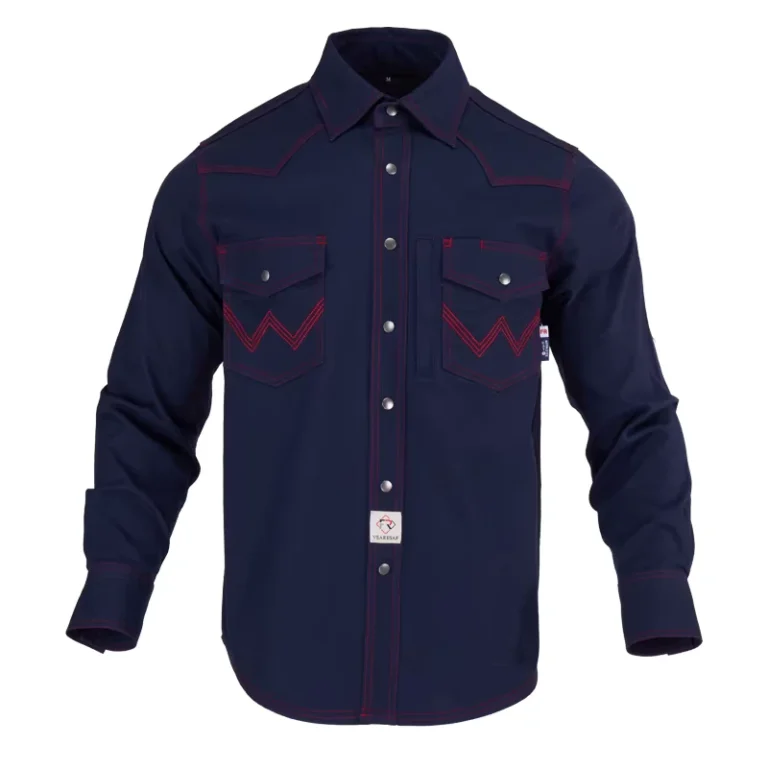 Fireproof-Water-Resistant-FRC0932-FR-Cotton-Heavyweight-Protective-Loose-Fit-Snap-Closure-CAT2-Arc-Flash-Safety