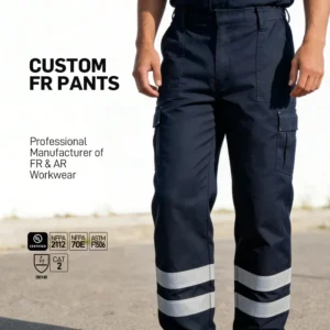 Fireproof Work Clothes Cotton FR Pants Professional Electrical Workwear Fire Resistant Work Trousers for Men