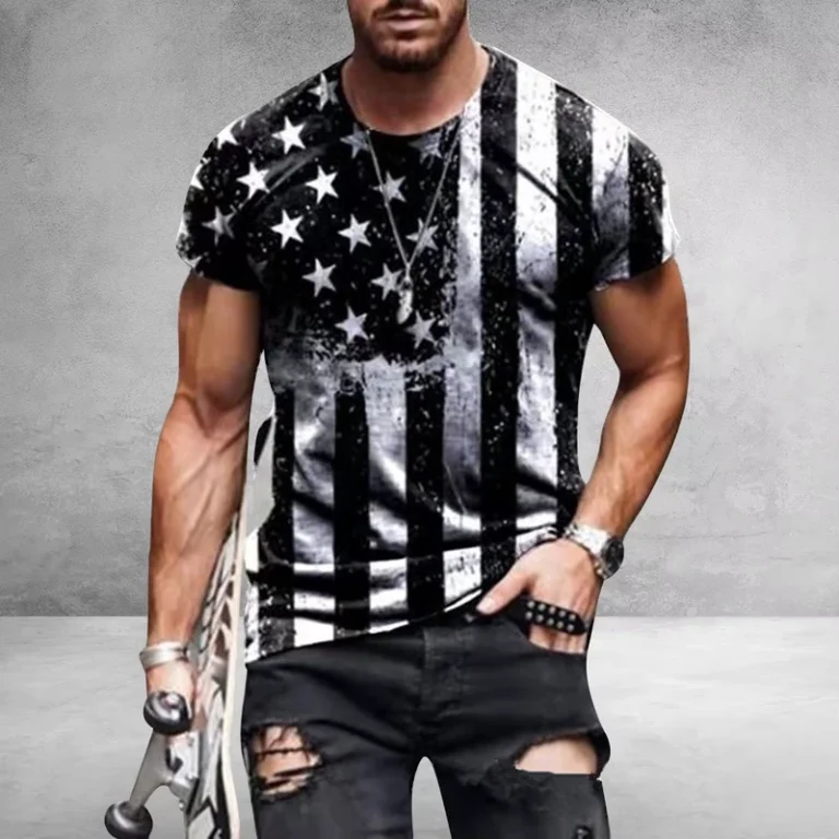 Fitspi-Mens-T-shirt-American-Flag-Print-T-Shirt-Summer-Round-Neck-Cool-Oversize-Muscle-Streetwear-Clothing-Tshirt