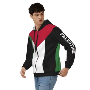 Fitspi Palestine Flag 3d Printed Zipper Hoodies Sweatshirt Unisex Streetwear Spring Autumn Casual Jacket Tracksuits
