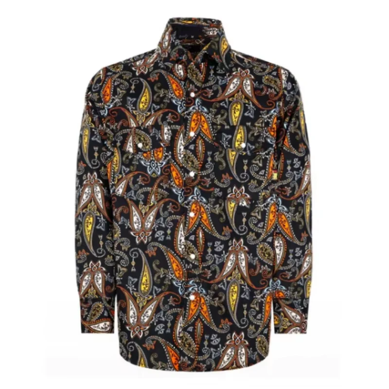 Flame Proof Apparel CAT2 Paisley Snaps Down Comfortable Fire Resistant Cotton Work Shirts