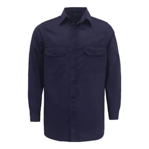 Flame Proof Arc Flash Safety Shirts Cotton Adjustable Cuffs 6.5OZ Workwear Flame Resistant FR Shirts