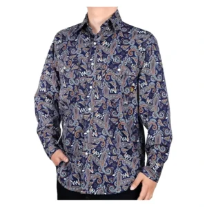Flame Proof Clothing CAT2 Paisley Pearl Snaps Down Comfortable Fire Retardant FRC Cotton Work Shirts