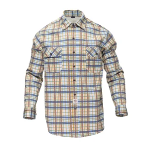 Flame Proof Cotton Men’s Plaid Garment Fire Retardant Vented NFPA 2112 Work Shirts