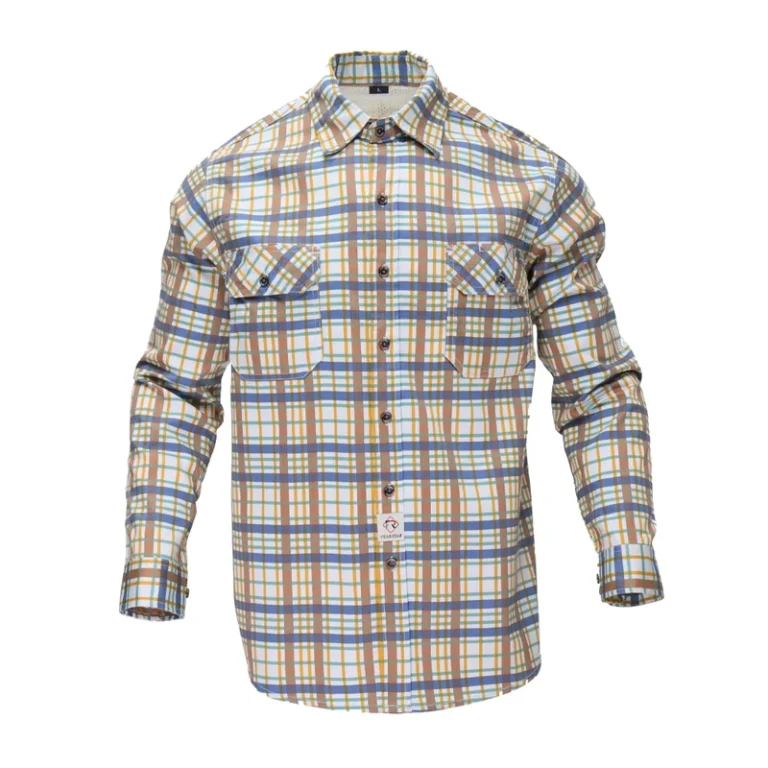 Flame-Proof-Cotton-Mens-Plaid-Garment-Fire-Retardant-Vented-NFPA-2112-Work-Shirts