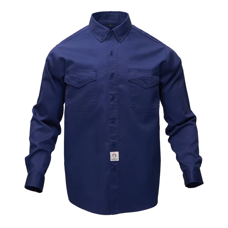 Flame Proof Flash Safety Cotton Adjustable Cuffs 6.5OZ Apparel Fire Resistant FR Shirts