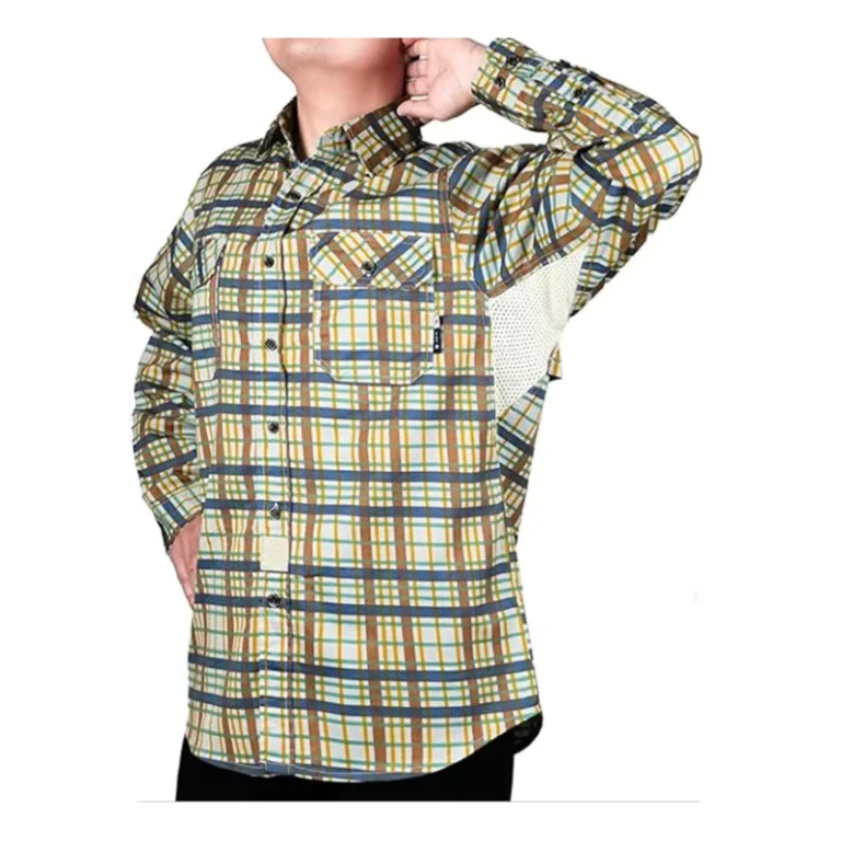 Flame-Proof-Two-tone-Cotton-Mens-Fire-Retardant-FRC-Vented-Breathable-NFPA-2112-Certified-Work-Shirts