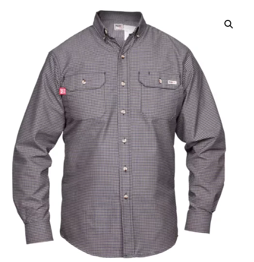 Flame-Resistant 100% Cotton Blend Work Shirt 7 Oz. Reflective Safety Shirt