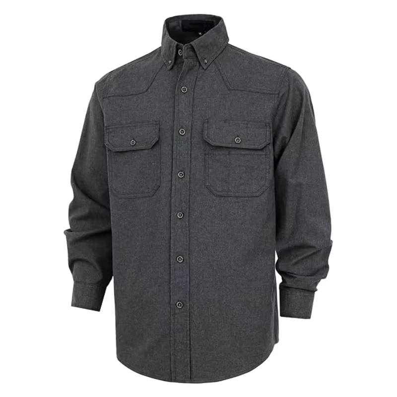 Flame Resistant CAT2 Multi-function Pockets Cotton Duck Buttons Down Water Repellent 6.5OZ FR Shirts