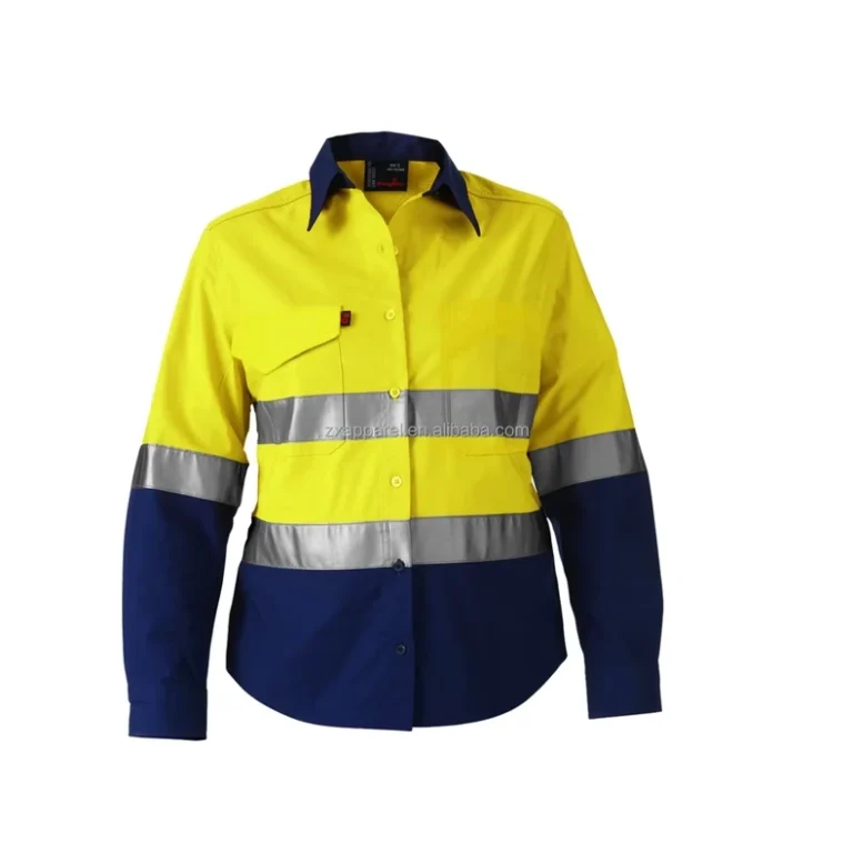 Flame-Resistant-Fireman-Uniform-High-Visibility-Hi-Vis-FR-Shirt-Flame-Resistant-Cotton-Blend
