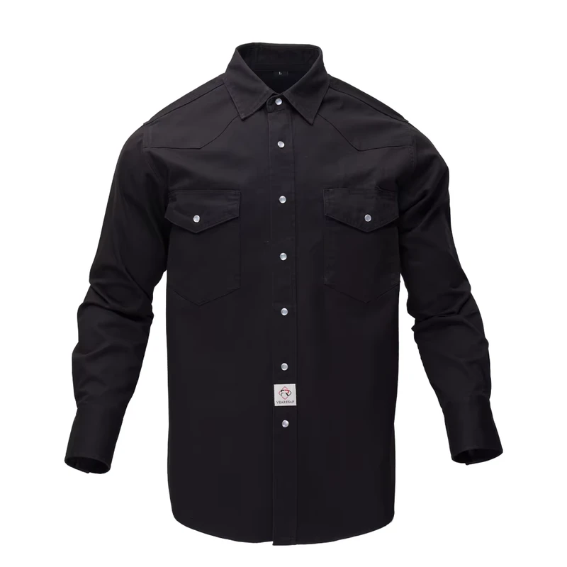 Flame Resistant Garment CAT2 Two Chest Pockets Snaps Down 7.5OZ Welding Fire Retardant Shirts