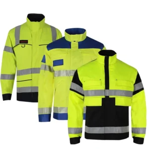 Flame Resistant Good Quality Men Workwear Safety Clothing Hi Vis Waterproof Softshell Jacket