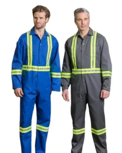 Flame Resistant Hi Vis with Leg Zipper Coverall Fire Resistance FR Safety Coverall for Men