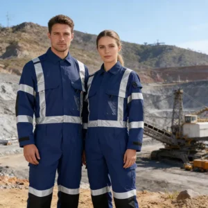 Flame Resistant Mining Industrial Hi Vis Reflective Work Uniform Protective FRC FR Safety Coverall