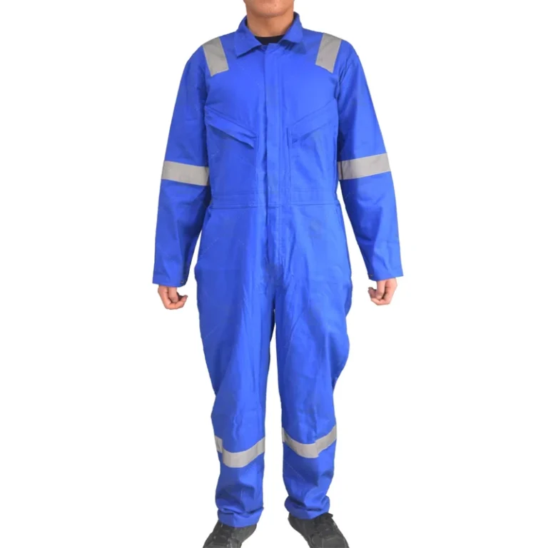 Flame-Resistant-Waterproof-Cotton-Polyester-High-Visibility-Short-Sleeve-Mens-Safety-Coveralls-Customizable-Logo