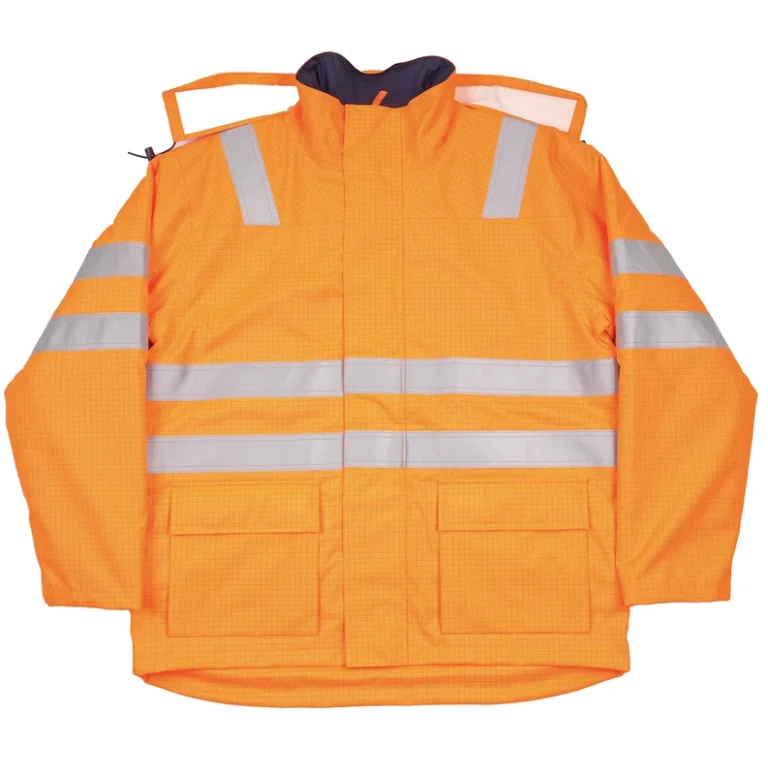 Flame-Resistant-Waterproof-Insulation-Safety-Workwear-Winter-Mens-Bomber-FR-Jacket-Removable-Hood-ANSI-Class-3-High-Visibility