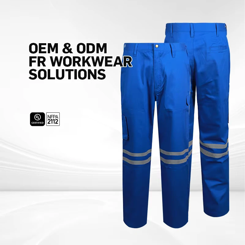 Flame Resistant Work Pants Cotton FR Trousers for Men Electrician Safety Workwear Fireproof Pants