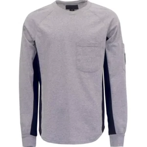 Flame Resistant Work T Shirt 5.5OZ Two Tone CAT2 FR Workwear ASTM Certified for Electricians & Welders