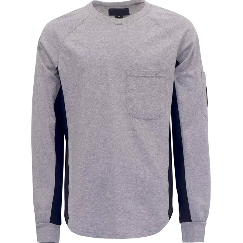 Flame Resistant Work T Shirt 5.5OZ Two Tone CAT2 FR Workwear ASTM Certified for Electricians & Welders