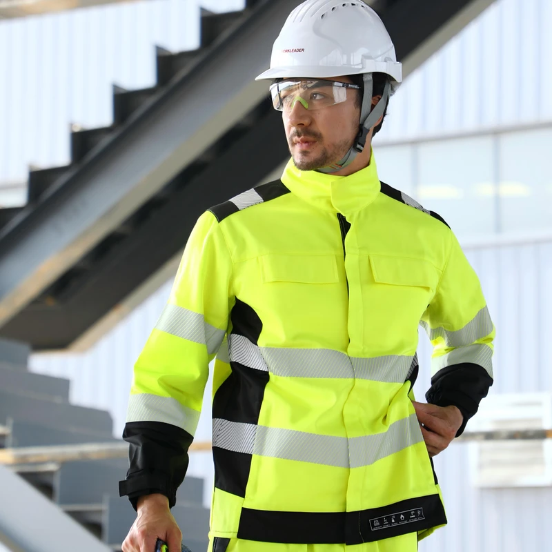 Flame Resistant Workwear Mining Welding Working Wear Hi Vis Work Jacket Suit